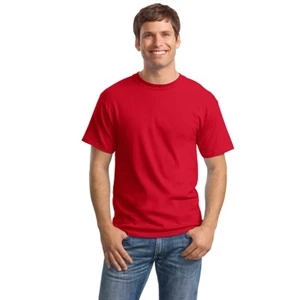 Hanes (r) Comfortsoft (r) - 3 X L White - Heavyweight 5.2 Oz. 100% Cotton T-shirt With Double-needle Sleeve And Hem