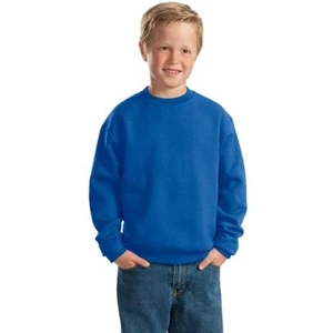 Jerzees (r) - White - Youth 8 Oz. 50/50 Polyester Cotton Nublend Fleece With Set-in Sleeves