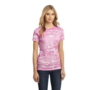 District Made (tm) - X S - X L Camo - Ladies Short Sleeve Crew Neck Camo Tee Shirt