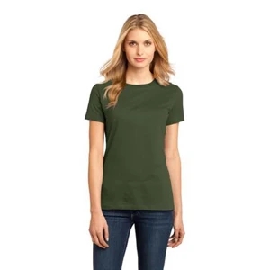 District Made (tm) - X S- X L Colors - Ladies Short Sleeve Rib Knit Crew Neck T-shirt
