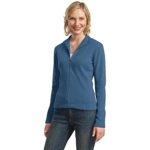 Port Authority (r) - X S- X L - Ladies' Flatback Rib Full Zip Jacket With Dyed To Match Zipper