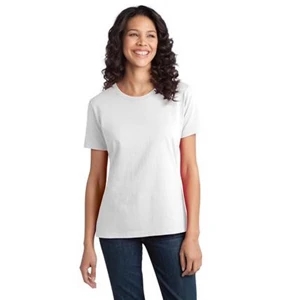 Port & Company (r) - 4 X L White - Ladies' Essential Ring Spun Cotton T-shirt