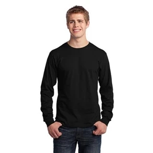 Port & Company (r) - 2 X L - White - Long Sleeve Cotton T-shirt. 5.4 Oz. 100% Cotton