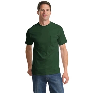 Port & Company (r) Essential - S - X L Colors - 100% Cotton 6.1 Oz. Coverseamed Neck T-shirt With Pocket