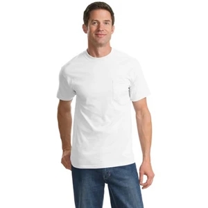 Port & Company (r) - Lt - X Lt White - Adult 6.1 Oz. Cotton T-shirt With Shoulder To Shoulder Taping, Tall Sizes