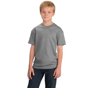 Port & Company (r) - X S - X L Neutrals - Youth Size 6.1 Oz. Cotton T-shirt With Double Needle Hem