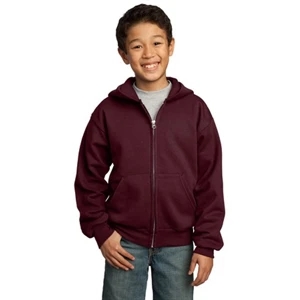 Port & Company (r) - X S - X L Heathers - Youth Full Zip Hooded Sweat Shirt