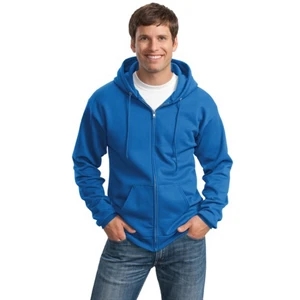 Port & Company (r) - Lt- X Lt - White - Full Zip Hooded Sweatshirt, Tall Sizes