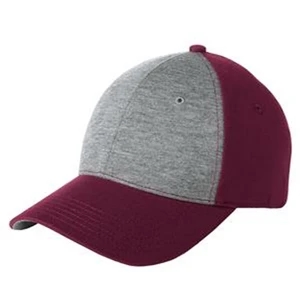 Sport-tek (r) - Heathered Jersey And Contrast Color Vintage Look Structured Cap
