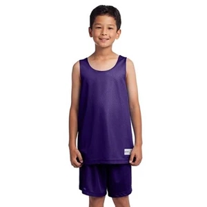 Sport-tek (r) Posicharge (tm) - Youth Size Reversible Tank Top. Two Tanks In One. 100% Cationic Polyester Mesh