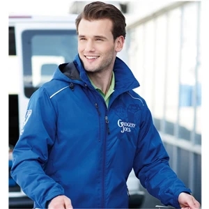 Arden - Blank - Men's Fleece Lined Jacket With Diminishing Reflective Piping