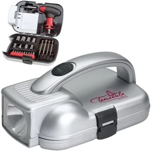 Flashlight Tool Kit With Ratchet Handle, Screwdrivers, Sockets, Extender