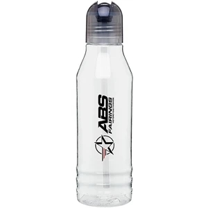 H2go (r) Flip - Graphite - 20 Oz Single Wall Tritan Clear Copolyester Bottle With Color Threaded Lid And Straw