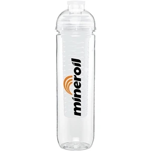 H2go (r) - Clear - 27 Oz Single Wall Tritan (tm) Copolyester Bottle With Lid, Infuser And Flip Top Cap