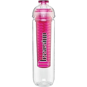 H2go (r) - Fuchsia - 27 Oz Single Wall Tritan (tm) Copolyester Bottle With Lid, Infuser And Flip Top Cap