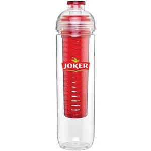 H2go (r) - Red - 27 Oz Single Wall Tritan (tm) Copolyester Bottle With Lid, Infuser And Flip Top Cap