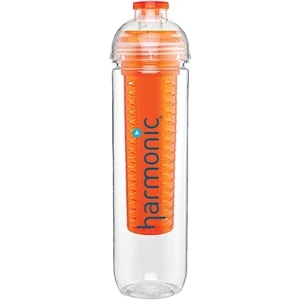 H2go (r) - Orange - 27 Oz Single Wall Tritan (tm) Copolyester Bottle With Lid, Infuser And Flip Top Cap