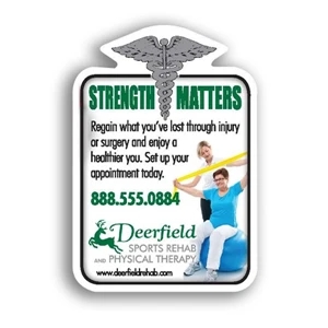 Stock Healthcare Design Flexible Square With Medical Logo Design On Top Magnet