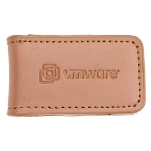 Concord - English Tan - Bi-fold Contemporary Styling Leather Magnetic Money Clip With Tight Stitching