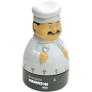 Gourmet Chef Shape Timer Features 60 Minute Winding Timer With Bell Alarm