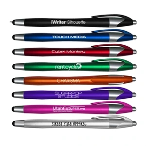 Iwriter (tm) - Retractable Ball Point Pen & Stylus Combo With Black Ink