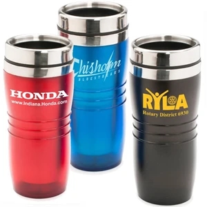 Wavy - 16 Oz. Stainless Steel Tumbler With Stainless Steel Liner And Acrylic Outer Shell