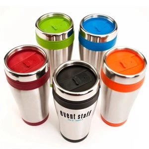 Brite-rite - 16 Oz Double Wall Travel Tumbler With Stainless Steel Outer Shell