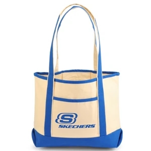 12 Oz. Small Canvas Deluxe Shopping Tote Bag With Interior Zippered Pocket