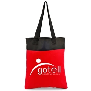 600d Polyester Tote Bag With Vinyl Backing, 24" Webbed Handles And Bottom Gusset