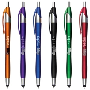 Archer - Catalog 5-7 Day Production - Stylus Pen With Metallic Contoured Barrel And Clip
