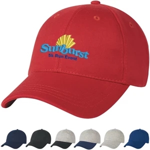 Embroidery - 6 Panel, Structured Crown Baseball Cap With Metal Buckle And Grommet Closure