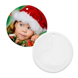 Sublimation Ornament Is Our Most Popular Holiday Promotional Item, 3" Round