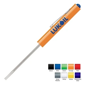 Pocket Partner (tm) - Pocket Screwdriver With Electrician Blade And Button Top, Handy Pocket Clip