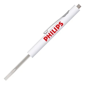 Micro Tools (tm) - White Micro Tool Screwdriver Electrician Blade With Magnet Top