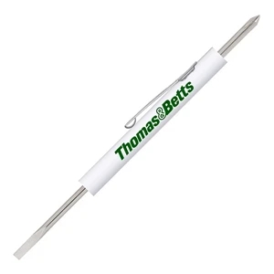 Micro Tools (tm) - White Micro Tool Screwdriver Electrician Blade With #0 Phillips Tool Top