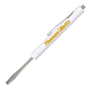 Micro Tools (tm) - White Micro Tool Screwdriver Regular Blade With Magnet Tool Top