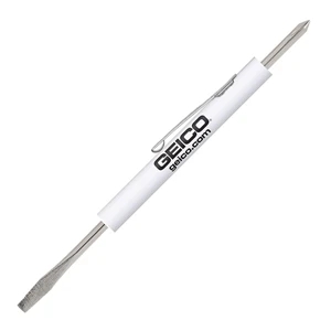 Micro Tools (tm) - White Micro Tool Screwdriver Regular Blade With #0 Phillips Tool Top