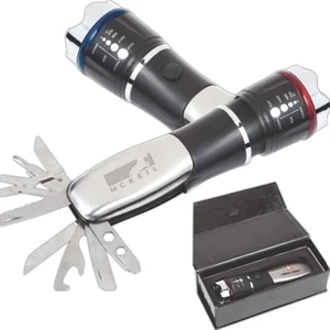 Constructor;swiss Force (r) - Blue - Zoom Multi-bright Flashlight And 12 Function Multi-tool