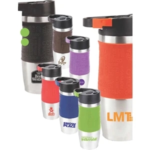 The Market - Black - Double Walled Stainless Steel Vacuum Tumbler, 14 Oz