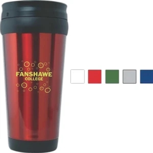 The Budget - Stainless Steel Tumbler With Secure Screw-on Lid And Plastic Liner, 17 Oz
