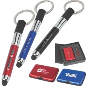 The Addington;the Capable;the Safeguard - Black - Identity Theft Protective Case And Stylus Gift Set