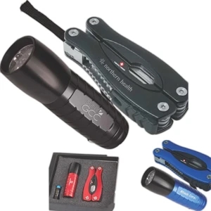 The Swiss Force Beam;the Swiss Force Meister;the Swiss Force Williamson - Black - Multi-tool And Flashlight Gift Set