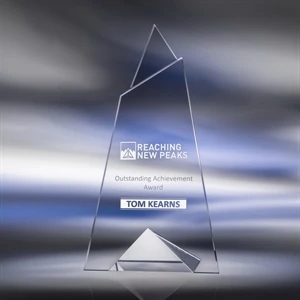 Skyward - Clear - Small - Starphire Crystal Award That Resonates Will For Those Who Went The Extra Mile