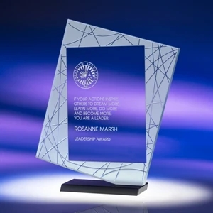 Direction - Small - Exclusive Award Features An Abstract Pattern Etched On Jade Crystal