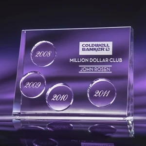Progression - Clear - Optional Plaque Plate Is Held In Place By The Angled Design Of The Perpetual Award