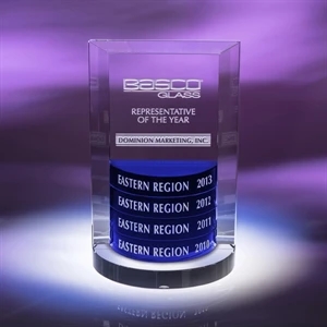 Status - Colbalt Blue - Optional Plaque Plate, Mounted With A Stick-and-peel Adhesive For The Status Award