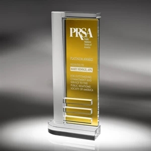 Synthesis - Amber - Award With Large-scale Design Features A Colored Optic Background