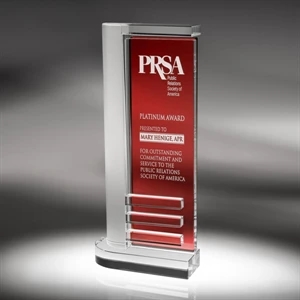 Synthesis - Red - Award With Large-scale Design Features A Colored Optic Background