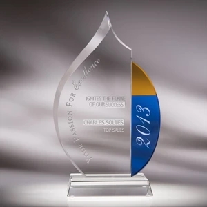 Fuego - Award That Features Flowing Lines,a Sculpted Bevel And Just Enough Color