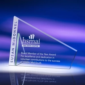 Advantage (r) - Medium - Award Made From Beveled Jade Crystal, Your Selection Is Guaranteed To Shine